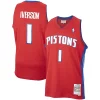 Meraviglioso Sofisticato Allen Iverson Detroit Pistons 2008/09 Hardwood Classics Swingman Jersey Red per gli appassionati
