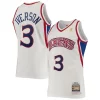 Prestigioso Lussuoso Allen Iverson Philadelphia 76ers 1996/97 Hardwood Classics Authentic Jersey White per gli appassionati