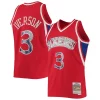 Attraente Prestigioso Allen Iverson Philadelphia 76ers 1996/97 Hardwood Classics NBA 75th Anniversary Diamond Swingman Jersey Red per gli appassionati
