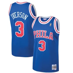 Splendido Duraturo Prestigioso Allen Iverson Philadelphia 76ers 1996/97 Hardwood Classics Swingman Jersey Royal per gli appassionati