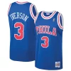 Prestigioso Allen Iverson Philadelphia 76ers 1996/97 Hardwood Classics Throwback Swingman Jersey Royal per gli appassionati