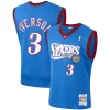 Eccezionale Allen Iverson Philadelphia 76ers 1999/2000 Hardwood Classics Swingman Jersey Royal per gli appassionati