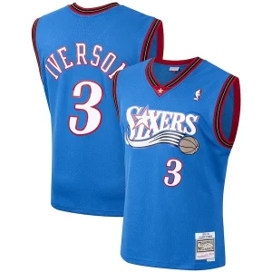 Eccezionale Allen Iverson Philadelphia 76ers 1999/2000 Hardwood Classics Swingman Jersey Royal per gli appassionati