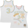 Trendy Raffinato Allen Iverson Philadelphia 76ers 2002/03 Swingman Sidewalk Sketch Jersey White per gli appassionati