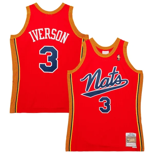 Splendido Lussuoso Stupendo Allen Iverson Philadelphia 76ers 2004/05 Hardwood Classics Swingman Jersey Red per gli appassionati