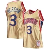 Accattivante Lussuoso Allen Iverson Philadelphia 76ers 75th Anniversary 1996/97 Hardwood Classics Swingman Jersey Gold per gli appassionati