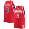 Cool Trendy Fascinante Allen Iverson Philadelphia 76ers Big & Tall 1996/97 NBA 75th Anniversary Diamond Swingman Jersey Red per gli appassionati