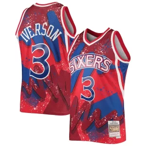 Versatile Delizioso Allen Iverson Philadelphia 76ers Hardwood Classics 1996/97 Hyper Hoops Swingman Jersey Red per gli appassionati