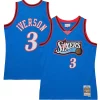 Pratico Gorgeous Allen Iverson Philadelphia 76ers Hardwood Classics 1997/98 Tropical Swingman Jersey Royal per gli appassionati
