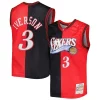 Lussuoso Gorgeous Allen Iverson Philadelphia 76ers Hardwood Classics 2000/01 Split Swingman Jersey Black/Red per gli appassionati