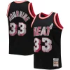 Stupendo Meraviglioso Resistente Alonzo Mourning Miami Heat 1996/97 Hardwood Classics NBA 75th Anniversary Diamond Swingman Jersey Black per gli appassionati