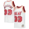 Accattivante Sofisticato Alonzo Mourning Miami Heat Hardwood Classics Swingman Jersey White per gli appassionati