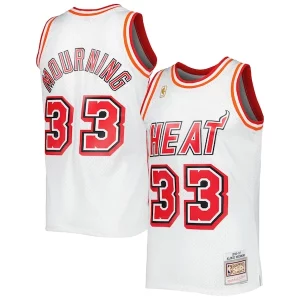 Accattivante Sofisticato Alonzo Mourning Miami Heat Hardwood Classics Swingman Jersey White per gli appassionati