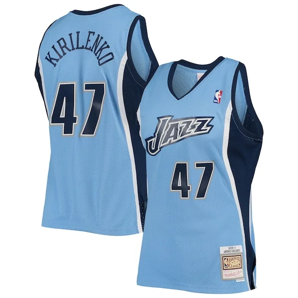 Resistente Stupendo Andrei Kirilenko Utah Jazz 2009/10 Hardwood Classics Swingman Jersey Powder Blue per gli appassionati