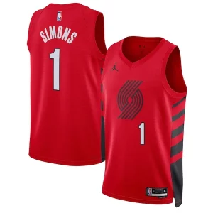 Carino Meraviglioso Eccezionale Anfernee Simons Portland Trail Blazers Jordan Brand Unisex Swingman Jersey Statement Edition Red per gli appassionati