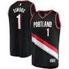 Robusto Elegante Bellissimo Anfernee Simons Portland Trail Blazers Youth Fast Break Player Jersey Icon Edition Black per gli appassionati
