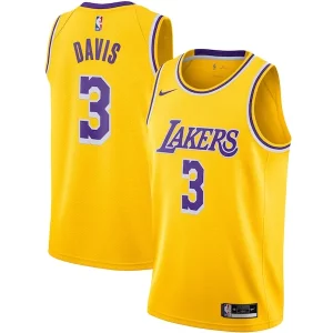 Bellissimo Robusto Delizioso Anthony Davis Los Angeles Lakers Nike Swingman Jersey Gold Icon Edition per gli appassionati