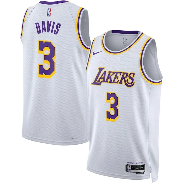 Fascinante Anthony Davis Los Angeles Lakers Nike Unisex Swingman Jersey Association Edition White per gli appassionati