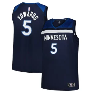 Elegante Classico Anthony Edwards Minnesota Timberwolves Big & Tall Fast Break Jersey Icon Edition Navy per gli appassionati