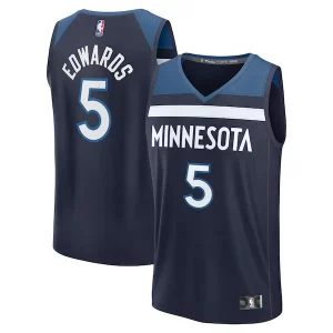Bellissimo Attraente Eccezionale Anthony Edwards Minnesota Timberwolves Fast Break Replica Player Jersey Icon Edition Navy per gli appassionati
