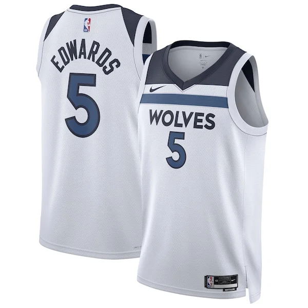 Bellissimo Robusto Anthony Edwards Minnesota Timberwolves Nike Unisex Swingman Jersey Association Edition White per gli appassionati