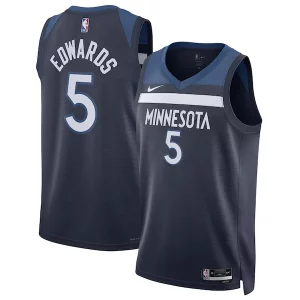Fascinante Anthony Edwards Minnesota Timberwolves Nike Unisex Swingman Jersey Icon Edition Navy per gli appassionati