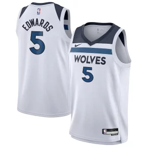 Stupendo Anthony Edwards Minnesota Timberwolves Nike Youth Swingman Jersey Association Edition White per gli appassionati