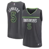 Stupendo Eccezionale Anthony Edwards Minnesota Timberwolves Youth Fast Break Replica Player Jersey Statement Edition Anthracite per gli appassionati
