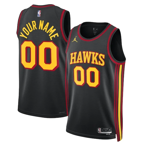 Duraturo Ottimo Atlanta Hawks Jordan Brand Unisex 2022/23 Swingman Custom Jersey Statement Edition Black per gli appassionati