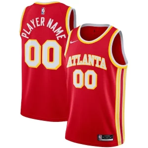 Accattivante Incantevole Atlanta Hawks Nike 2020/21 Swingman Custom Jersey Icon Edition Red per gli appassionati