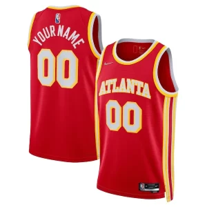 Fantastico Gorgeous Fascinante Atlanta Hawks Nike 2021/22 Diamond Swingman Custom Jersey Icon Edition Red per gli appassionati