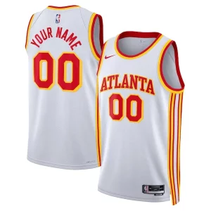 Comodo Duraturo Splendido Atlanta Hawks Nike Unisex Swingman Custom Jersey White Association Edition per gli appassionati