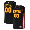 Robusto Atlanta Hawks Youth Custom Fast Break Replica Jersey Black Statement Edition per gli appassionati