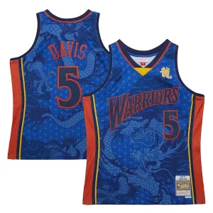 Elegante Baron Davis Golden State Warriors 2006/07 Hardwood Classics Asian Heritage 6.0 Swingman Throwback Player Jersey Royal per gli appassionati