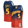 Duraturo Trendy Baron Davis Golden State Warriors 2006/07 Hardwood Classics Fadeaway Swingman Player Jersey Navy/Orange per gli appassionati