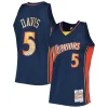 Lussuoso Elegante Gorgeous Baron Davis Golden State Warriors 2006/07 Hardwood Classics NBA 75th Anniversary Diamond Swingman Jersey Royal per gli appassionati