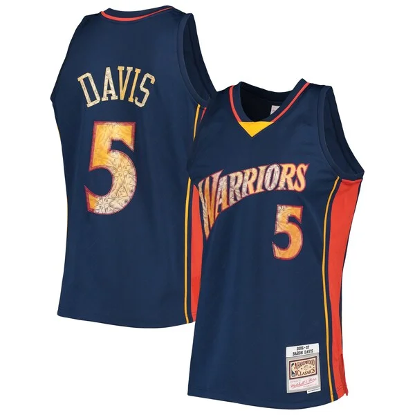 Lussuoso Elegante Gorgeous Baron Davis Golden State Warriors 2006/07 Hardwood Classics NBA 75th Anniversary Diamond Swingman Jersey Royal per gli appassionati