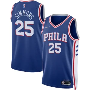 Ottimo Ben Simmons Philadelphia 76ers Nike 2021/22 Diamond Swingman Jersey Icon Edition Royal per gli appassionati