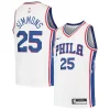 Carino Ben Simmons Philadelphia 76ers Nike Youth Swingman Jersey White/Royal per gli appassionati