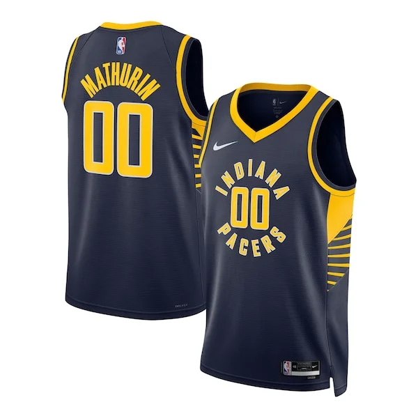 Incantevole Attraente Bennedict Mathurin Indiana Pacers Nike Unisex Swingman Jersey Icon Edition Navy per gli appassionati