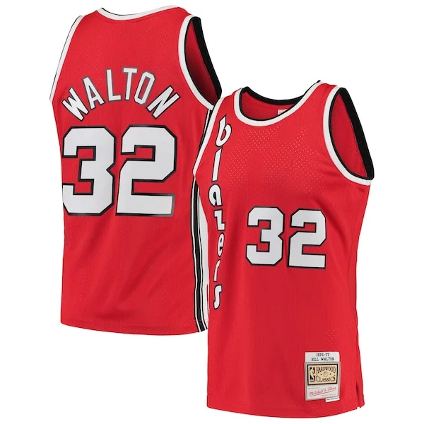 Accattivante Splendido Magnifico Bill Walton Portland Trail Blazers 1976/77 Hardwood Classics Swingman Jersey Red per gli appassionati