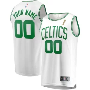 Accattivante Stupendo Boston Celtics 2024 NBA Finals Champions Custom Fast Break Jersey White Association Edition per gli appassionati