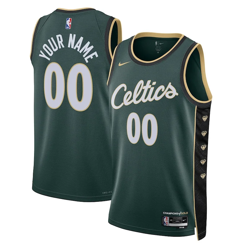 Bellissimo Boston Celtics Nike Unisex 2022/23 Swingman Custom Jersey City Edition Kelly Green per gli appassionati