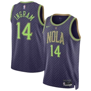 Splendido Brandon Ingram New Orleans Pelicans Nike Unisex 2024/25 Swingman Player Jersey City Edition Purple per gli appassionati