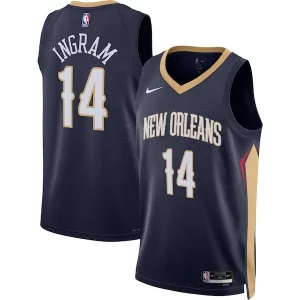 Attraente Elegante Brandon Ingram New Orleans Pelicans Nike Unisex Swingman Jersey Icon Edition Navy per gli appassionati