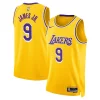 Trendy Moderno Bronny James Los Angeles Lakers Nike Unisex 2024 Offseason Addition Nike Swingman Jersey Gold per gli appassionati