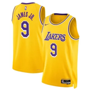 Trendy Moderno Bronny James Los Angeles Lakers Nike Unisex 2024 Offseason Addition Nike Swingman Jersey Gold per gli appassionati