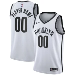 Lussuoso Eccezionale Brooklyn Nets Nike 2020/21 Swingman Custom Jersey Association Edition White per gli appassionati