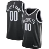 Duraturo Resistente Brooklyn Nets Nike 2020/21 Swingman Custom Jersey Icon Edition Black per gli appassionati