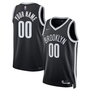 Delizioso Brooklyn Nets Nike 2021/22 Diamond Swingman Custom Jersey Icon Edition Black per gli appassionati